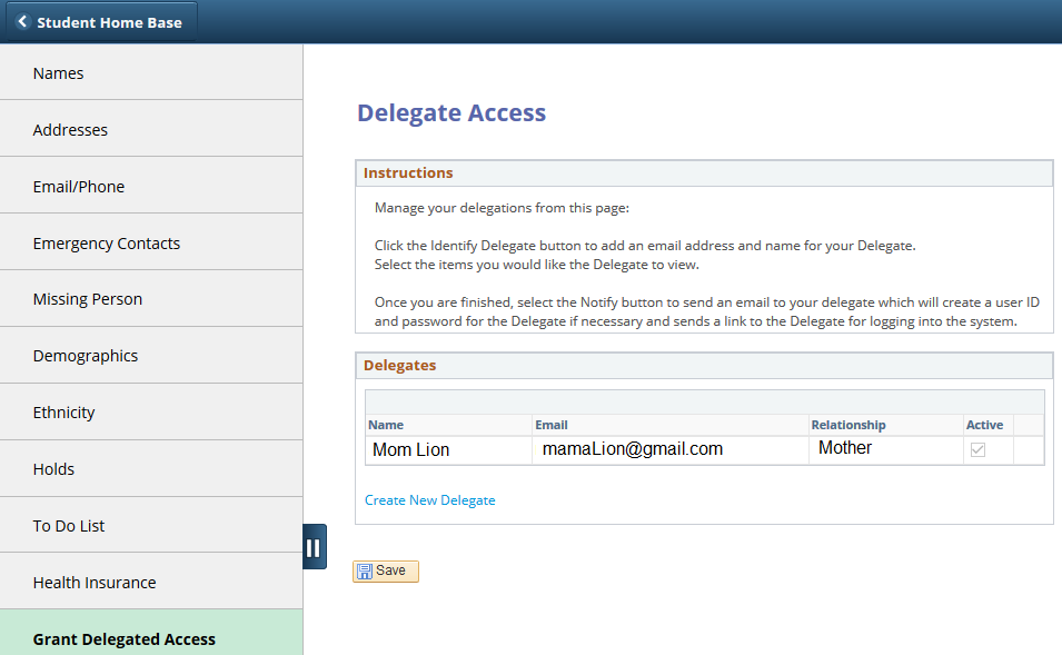 Image of Delegate Access in LionPATH