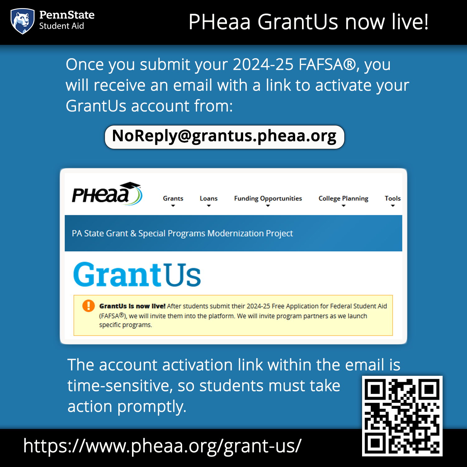 PHEAA GrantUs: https://www.pheaa.org/grant-us/