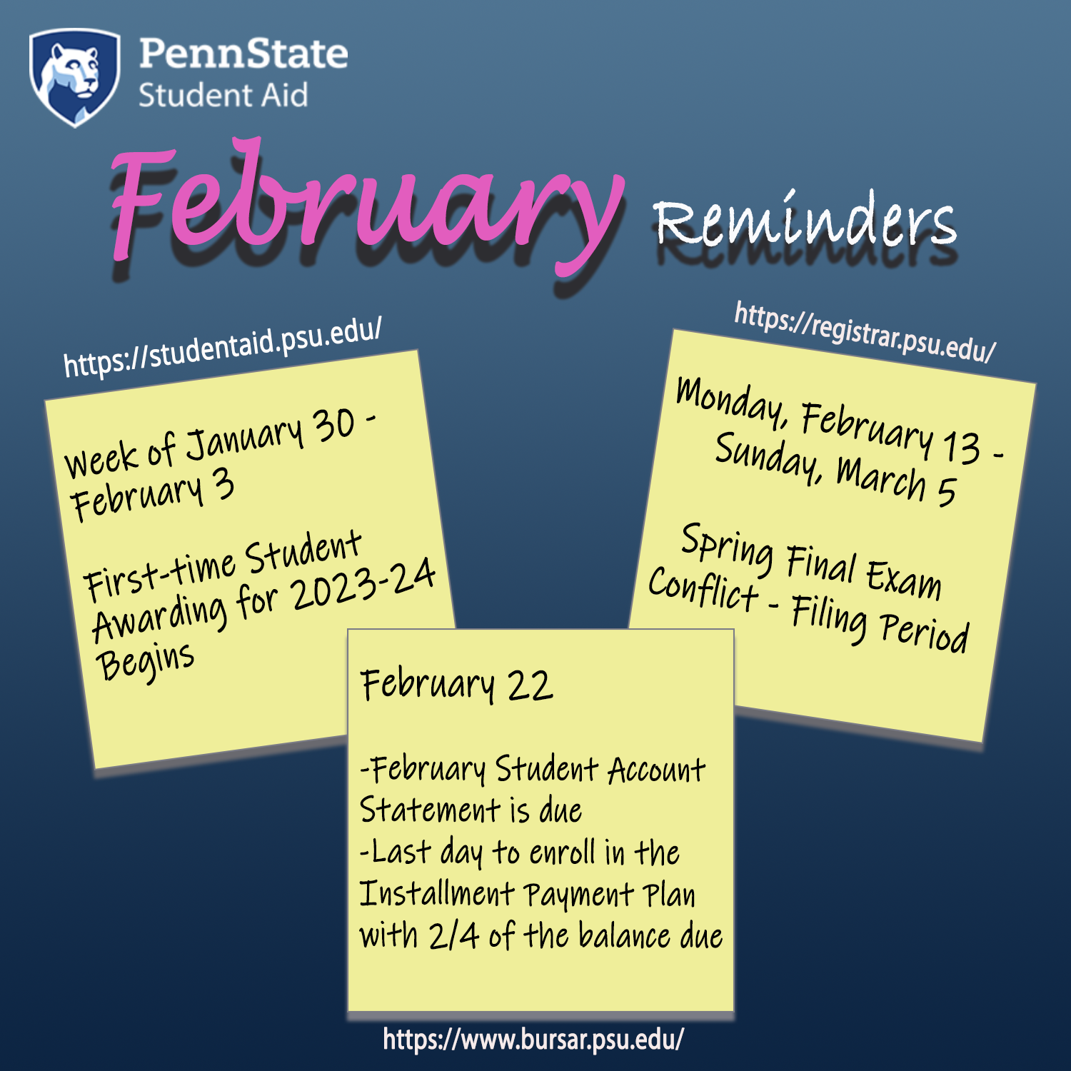 February Reminders
