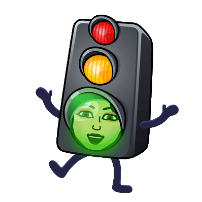 Bitmoji character as stoplight