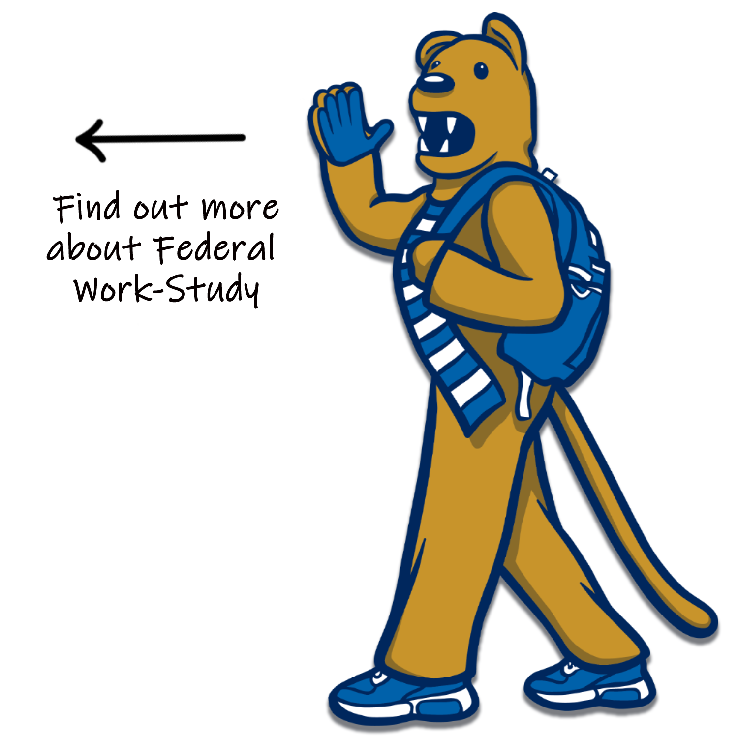 Cartoon Nittany Lion with Backpack. Image: Penn State